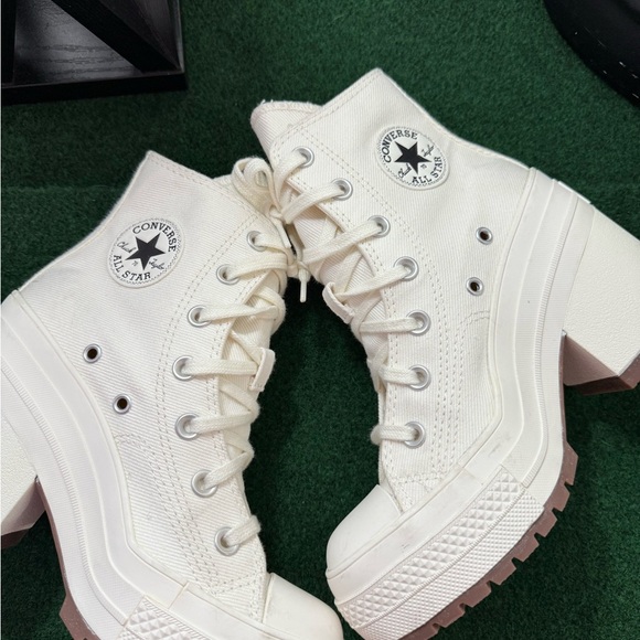 Converse Chuck 70 de luxe heel White Heeled Boots for Women like new - Picture 8 of 9